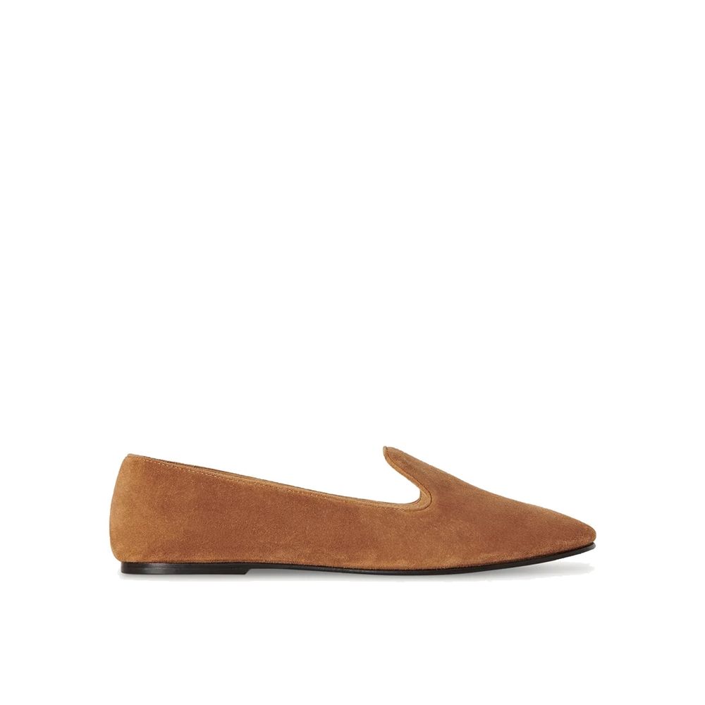 Brown Calfskin Slip-On Loafers