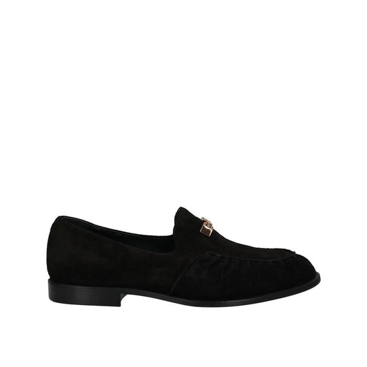 Black Calfskin Slip-On Loafers