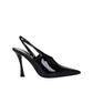 Black Calfskin High Heel Pumps