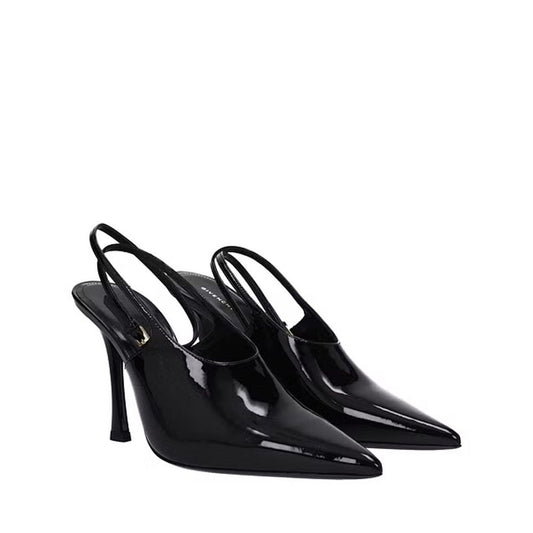 Black Calfskin High Heel Pumps