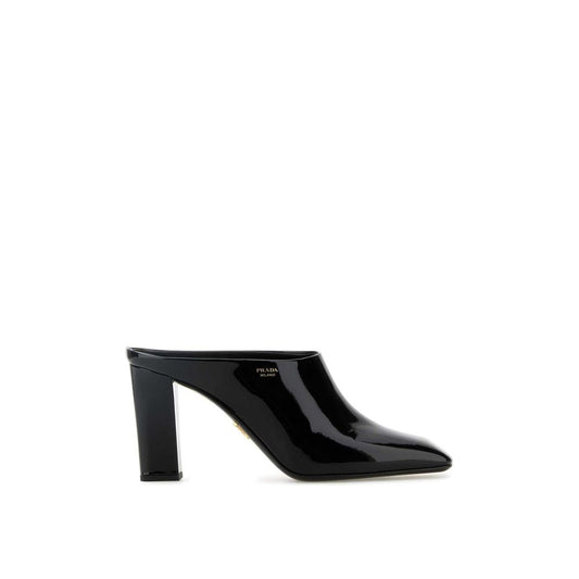 Black Calfskin Mules