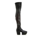 Black Calfskin Over The Knee