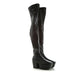Black Calfskin Over The Knee