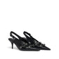 Black Calfskin High Heel Pumps