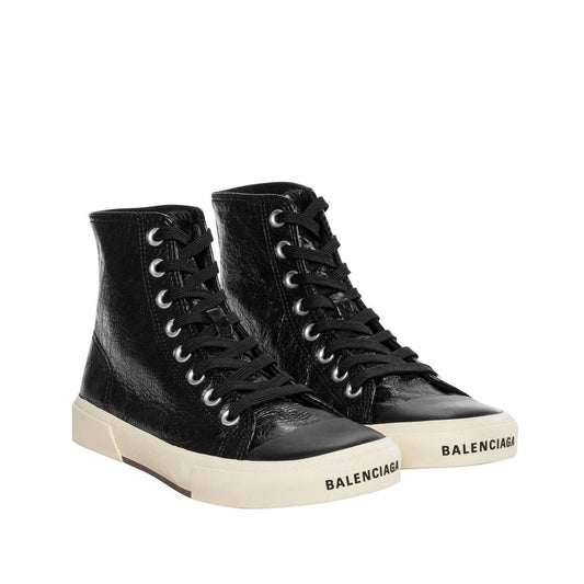 Black Calfskin High Top Sneakers