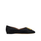 Black Calfskin Ballet Flats