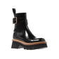 Black Calfskin Ankle Boots