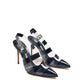 Blue Calfskin High Heel Pumps