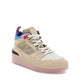 Beige Leather Athletic Sneakers