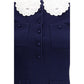 Blue Viscose Cocktail Dress