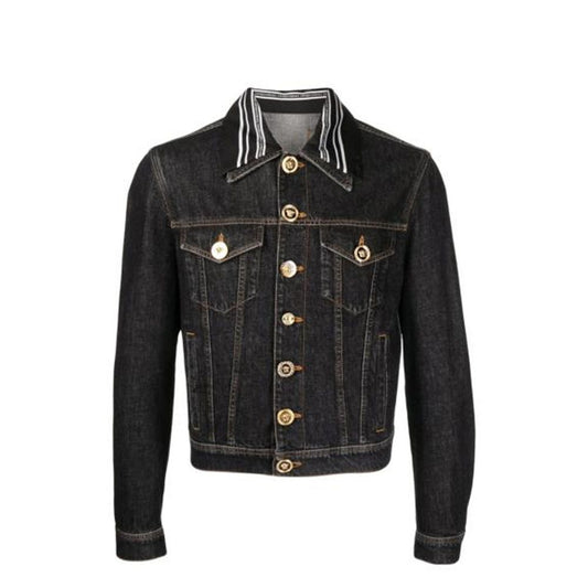 Black Cotton Denim Jacket