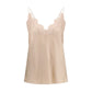 Multicolor Silk Sleeveles T-Shirt