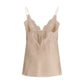 Multicolor Silk Sleeveles T-Shirt