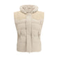 Beige Polyamide Sleeveless Jacket