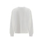 White Cotton Long Sleeve T-Shirt