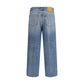 Blue Cotton Boyfriend Jeans
