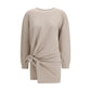 Beige Cotton Casual Dress