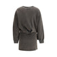 Gray Cotton Casual Dress