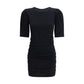 Black Cotton Casual Dress