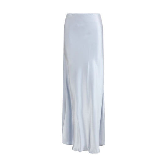 Light Blue Viscose Long Skirt