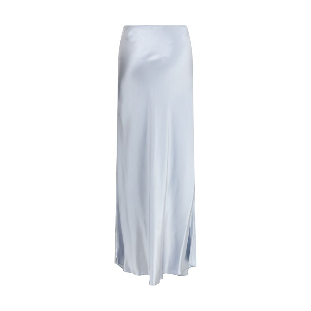 Light Blue Viscose Long Skirt