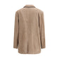 Beige Calf Leather Bos Taurus Coat