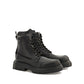 Black Calfskin Lace-Up Boots
