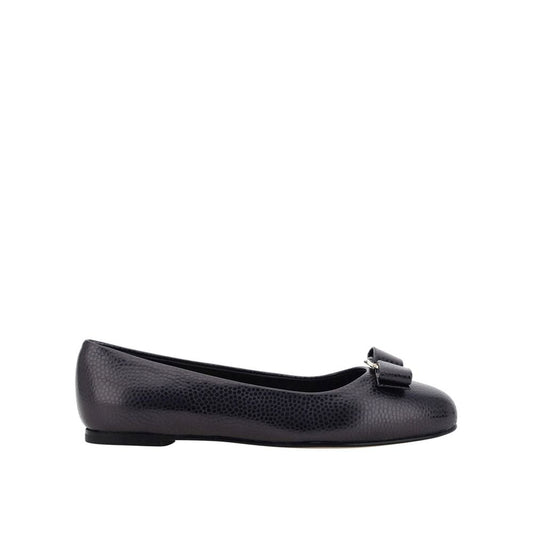 Black Calfskin Ballet Flats