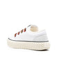 White Cotton Low Top Sneakers
