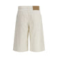 White Cotton Bermuda Shorts