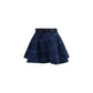 Blue Cotton Mini Skirt