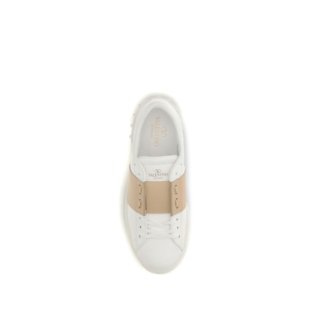 White Calf Leather Bos Taurus Low Top Sneakers