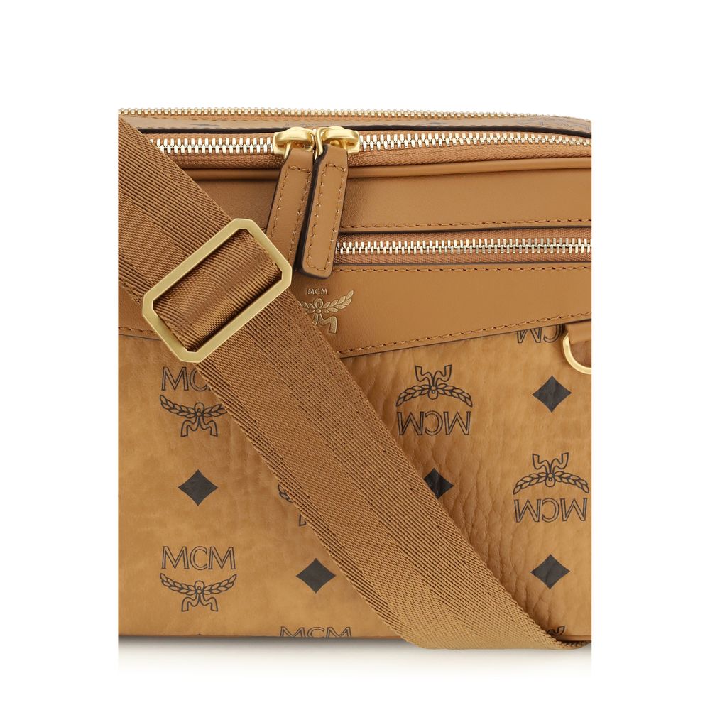 Beige Fabric Shoulder Bag