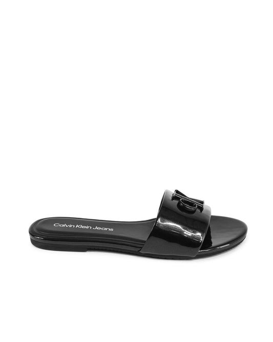 Black Polyester Sandals