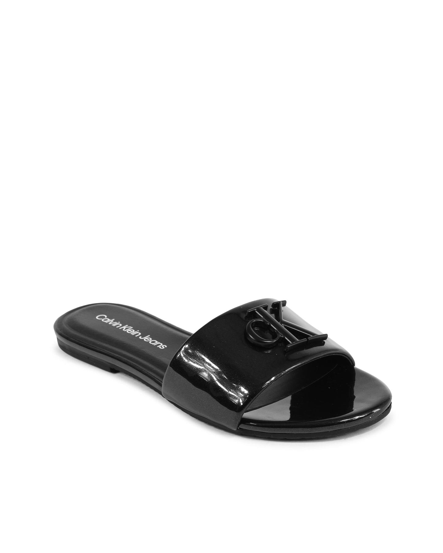 Black Polyester Sandals