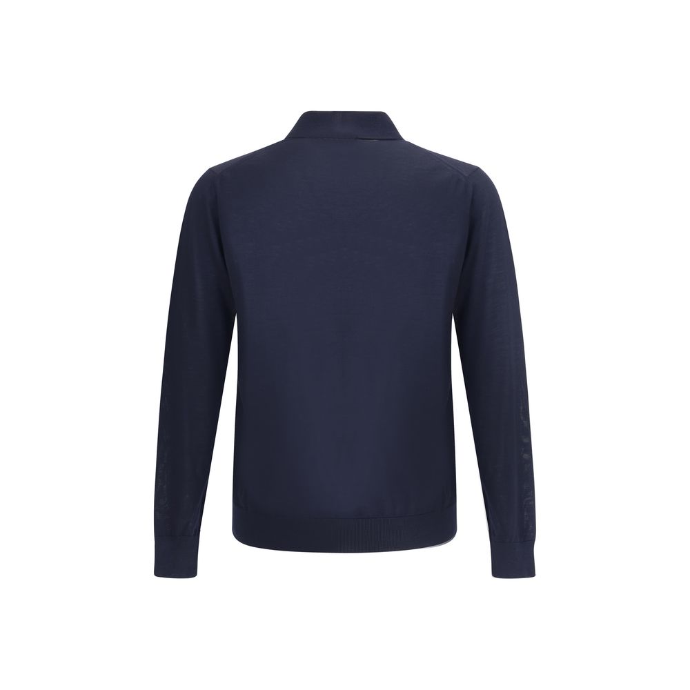 Blue Fleece Wool Sweatshirt