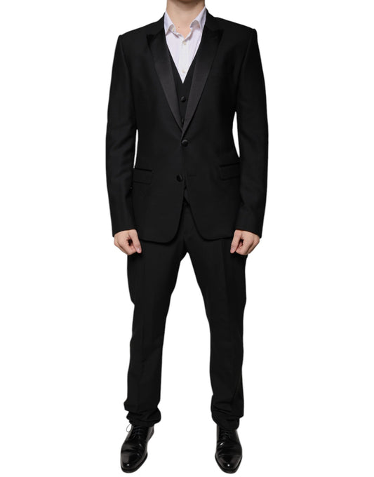 Black Virgin Wool Tuxedo