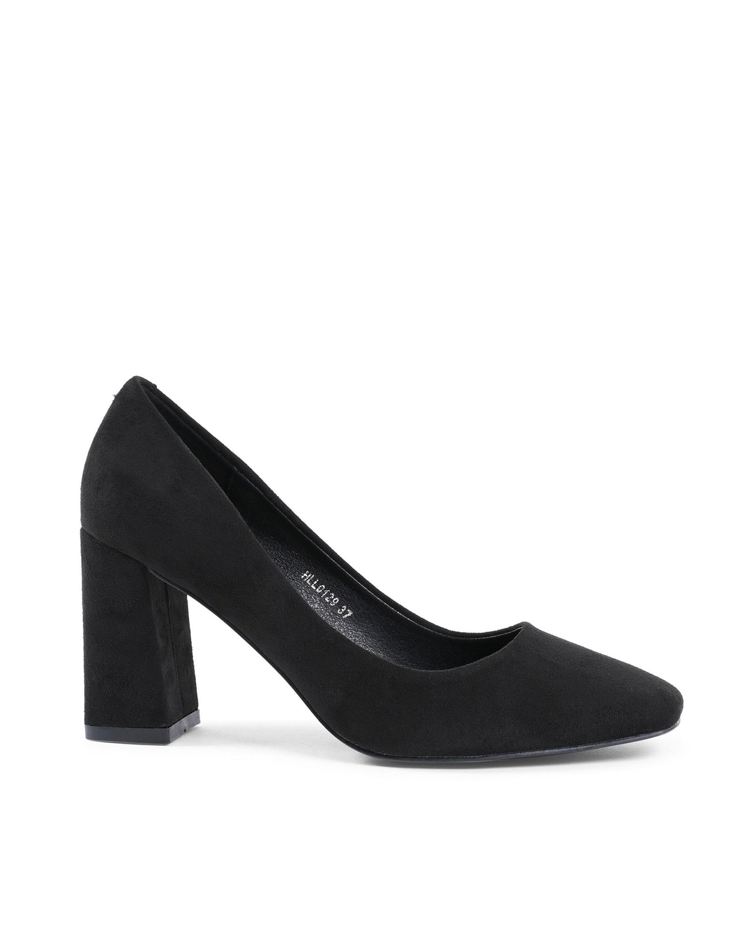 Black Fabric High Heel Pumps