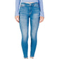 Blue Cotton Skinny Jeans