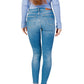 Blue Cotton Skinny Jeans