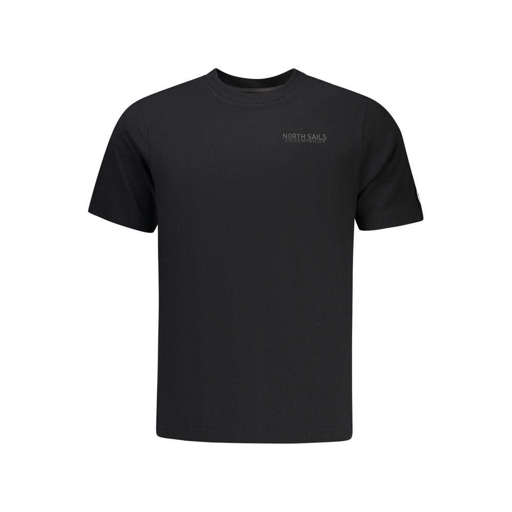 Black Cotton Men T-Shirt