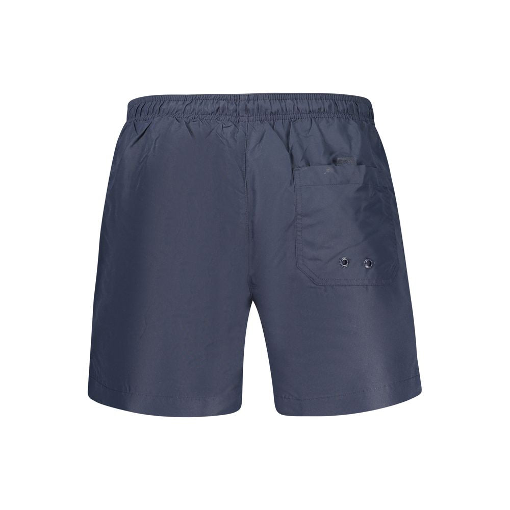Blu Polyester Men Swim Boxer