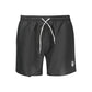 Black Polyester Men's Swim Boxer