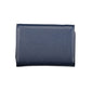 Blue Polyurethane Women's Wallet