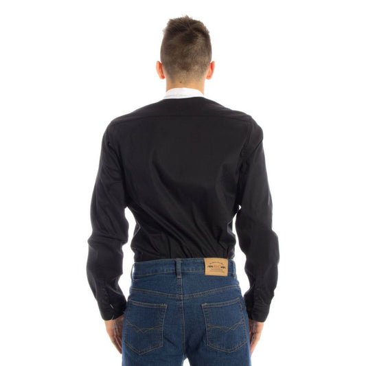 Black Cotton Men's Shirt