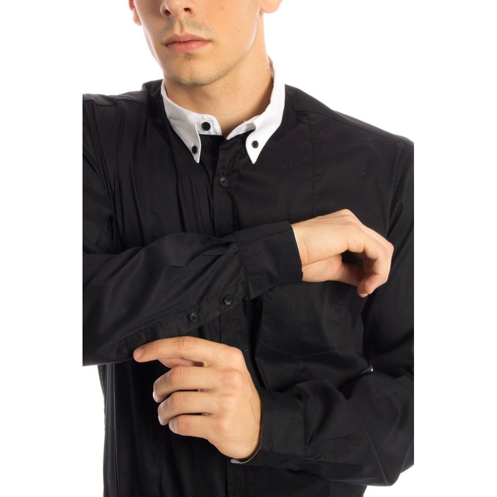 Black Cotton Men's Shirt