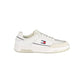 White Polyurethane Men Sneaker