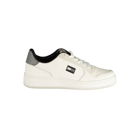 White Polyurethane Men Sneaker