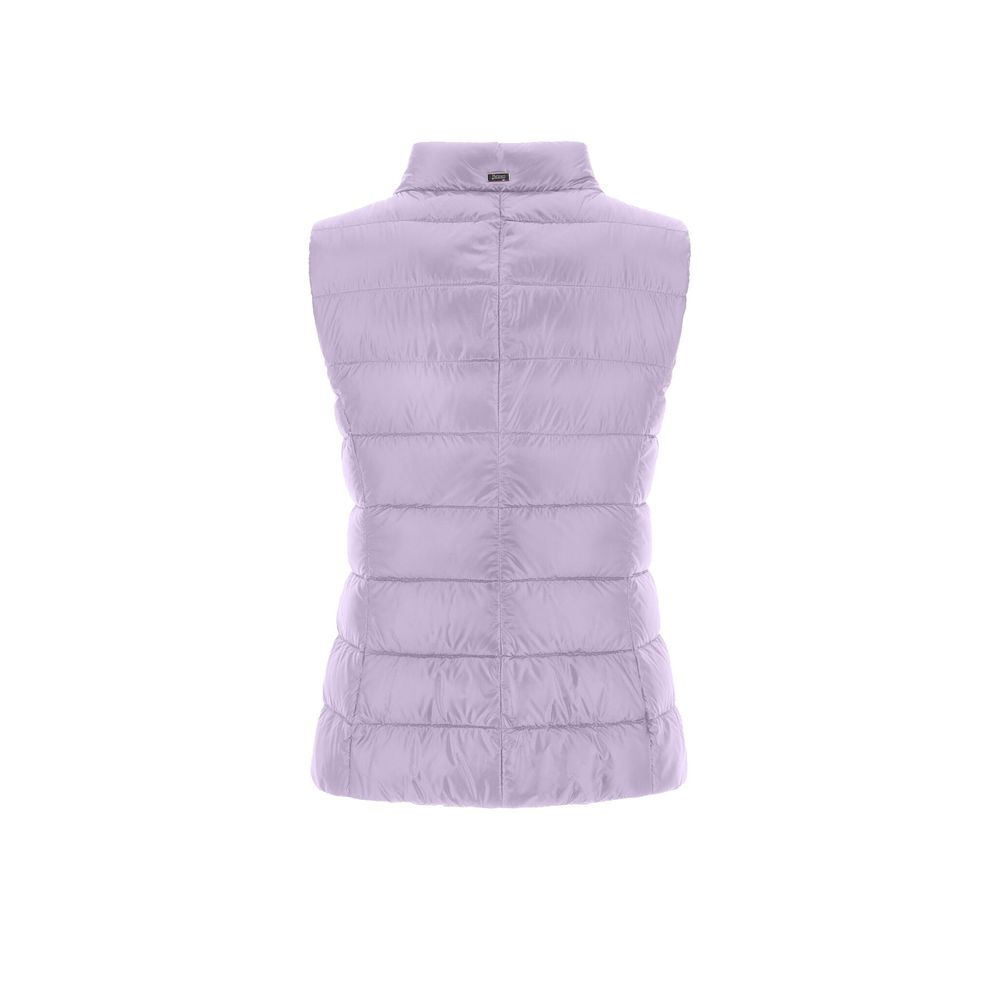 Purple Polyamide Sleveless Jacket