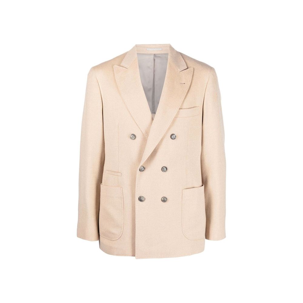 Beige Wool Full-Length Jacket